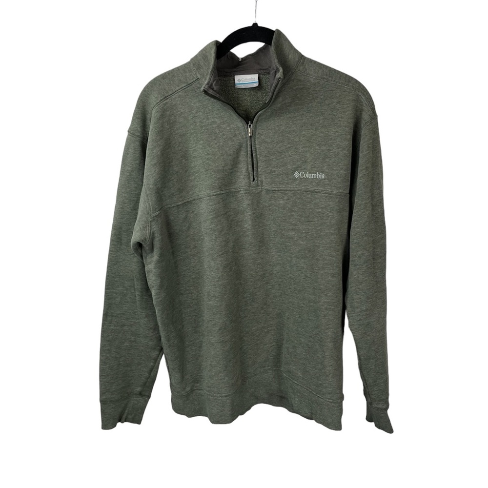 Columbia Men's Size M Pullover Hart Mountain Half-Zip Sweatshirt Sweater green